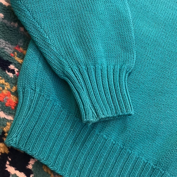 Talbots Blue/Green/Turquoise Knit Turtleneck Sweater! 💙 - Picture 2 of 3